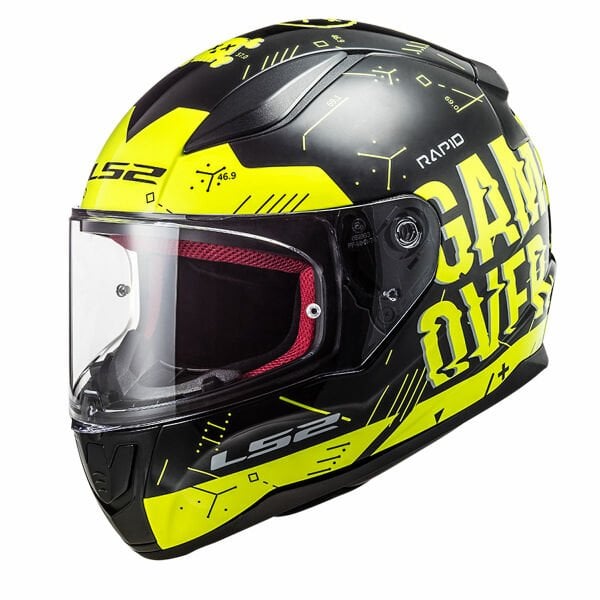 LS2 RAPID PLAYER NEON SARI-SİYAH KAPALI KASK