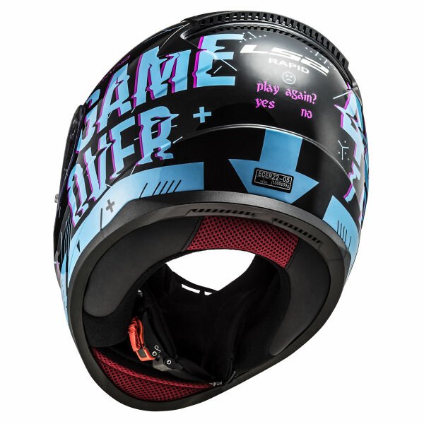 LS2 RAPID PLAYER SİYAH-MAVİ KAPALI KASK