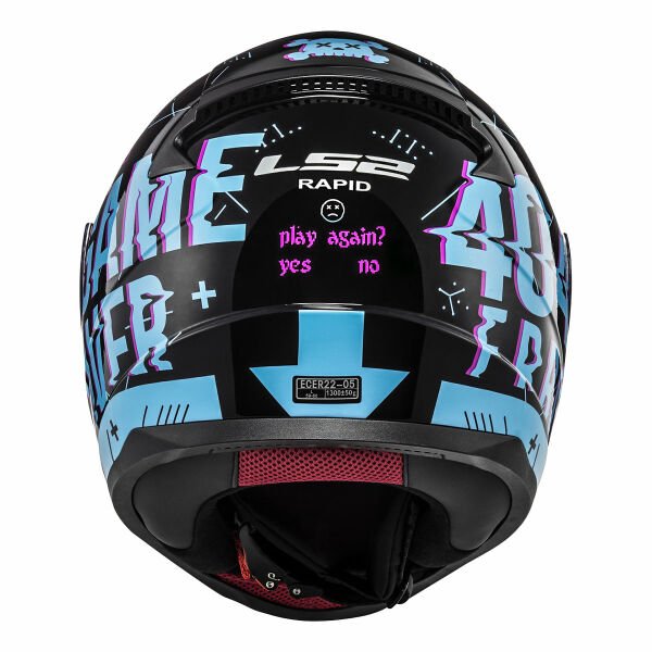 LS2 RAPID PLAYER SİYAH-MAVİ KAPALI KASK