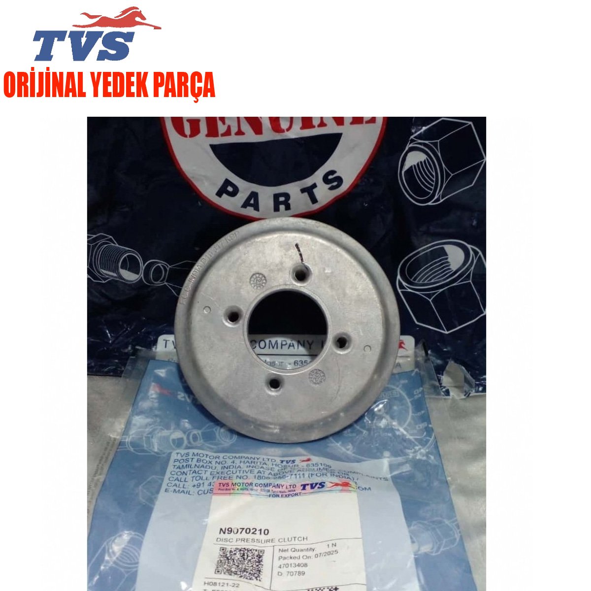 TVS APACHE RTR 200 DEBRİYAJ ALÜMİNYUM BASKI ALT ORİJİNAL