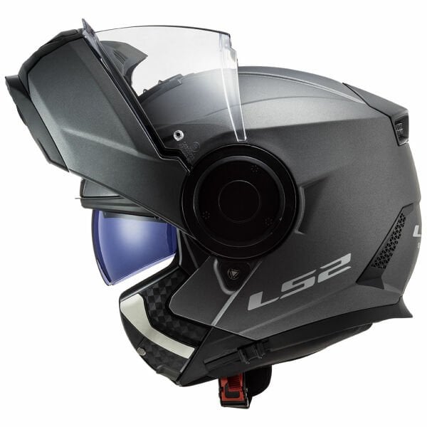 LS2 SCOPE MAT TITANIUM ÇENE AÇILIR KASK