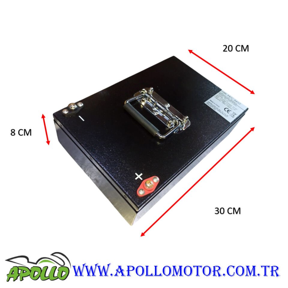 48 VOLT 15 AH LİTHİUM AKÜ ORTEC + ÖZEL LİTHYUM ŞARJ ALETİ