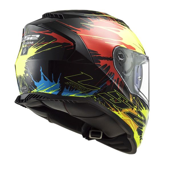 LS2 STORM 2 DROP SİYAH-SARI-KIRMIZI KAPALI KASK
