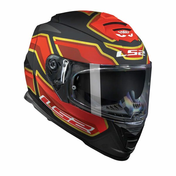 LS2 STORM 2 FOGGY MAT SİYAH-KIRMIZI KAPALI KASK