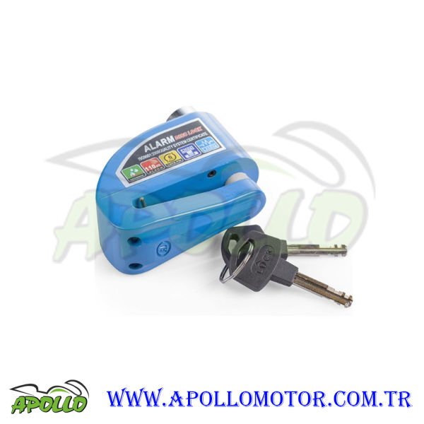 MOTOSİKLET DİSK KİLİDİ ALARIMLI HSB MAVİ