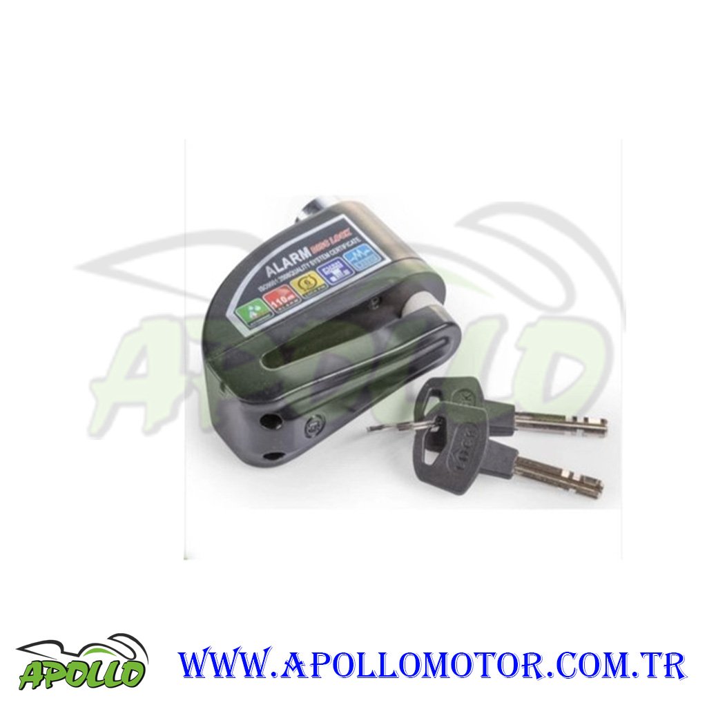 MOTOSİKLET DİSK KİLİDİ ALARIMLI HSB SİYAH