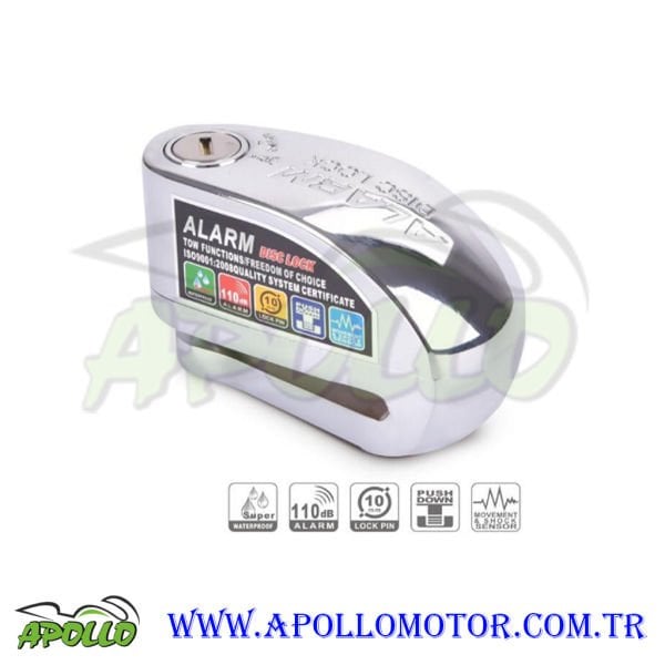 MOTOSİKLET DİSK KİLİDİ ALARIMLI HSB 10 MM 120 DB