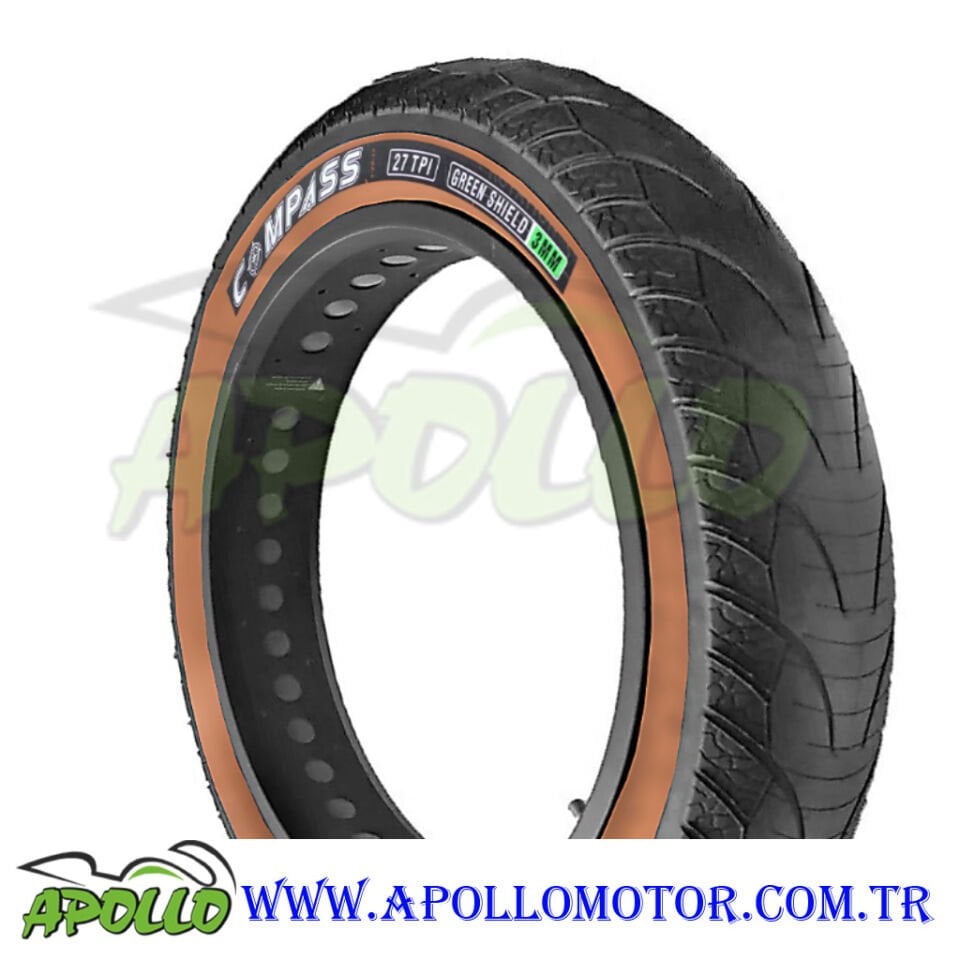 20 x 4.00 DIŞ LASTİK 3 MM ZIRHLI AMBER YANAK - COMPASS FATBİKE