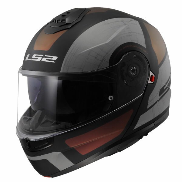 LS2 STROBE 2 ORION MATT SİYAH-MOR-MAVİ ÇENE AÇILIR KASK