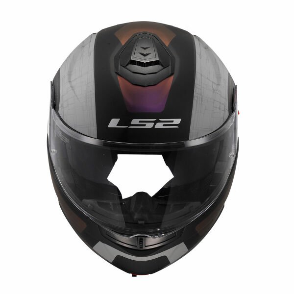 LS2 STROBE 2 ORION MATT SİYAH-MOR-MAVİ ÇENE AÇILIR KASK