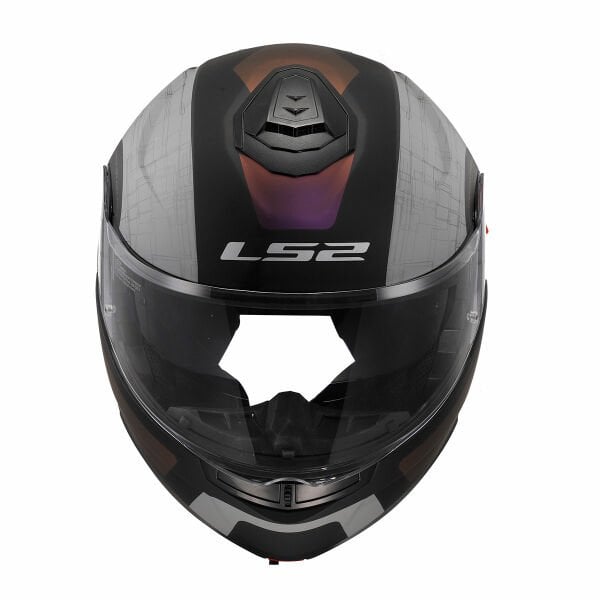 LS2 STROBE 2 ORION MATT SİYAH-MOR-MAVİ ÇENE AÇILIR KASK