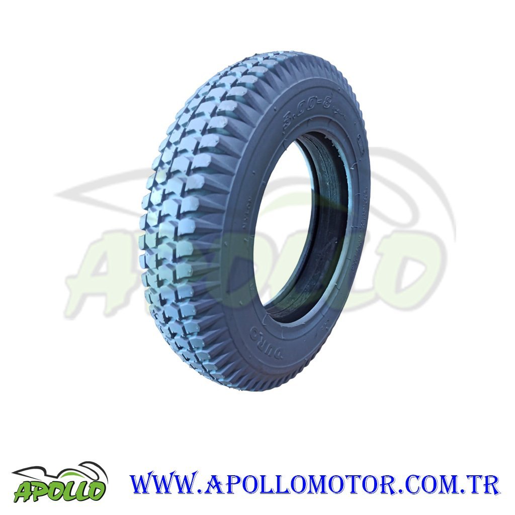 3.00-8 DURO DOLGU DIŞ LASTİK AKÜLÜ ve ENGELLİ - GRİ
