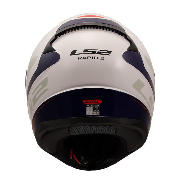 LS2 RAPID 2 DRIVEWAY BEYAZ-MAVI KAPALI KASK