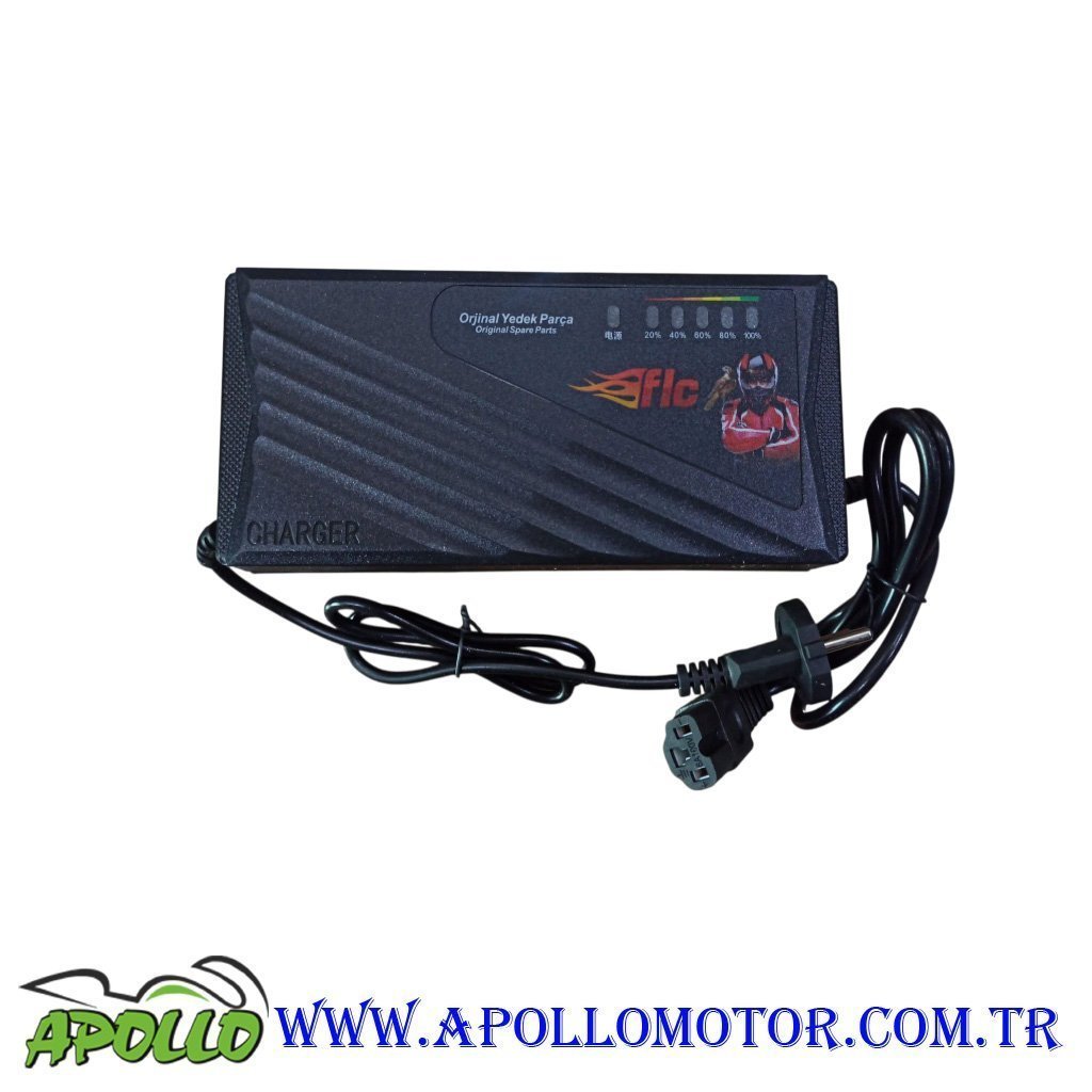 72 V 20 AH ŞARJ CİHAZI E-BİKE DEVRE KESİCİLİ (ORANLI) FALCON ORİJİNAL