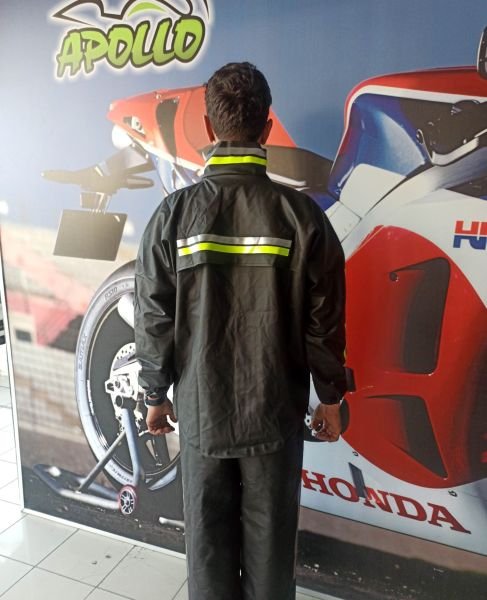 PVC MOTORCU FERMUARLI YAĞMURLUK